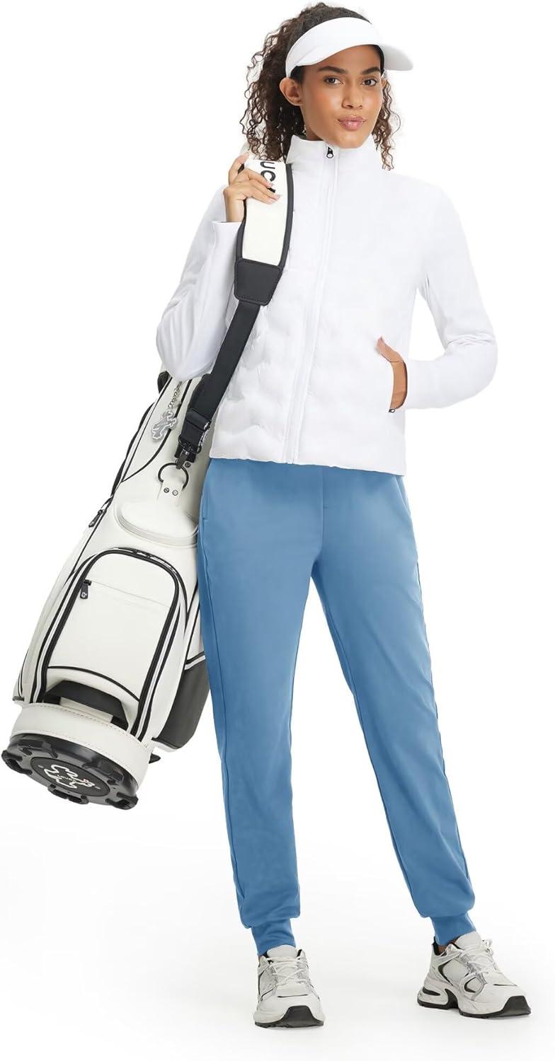 imageM MAELREG Joggers for Women Sweatpants with Deep Pockets Stretchy Yoga Pants for Womens Golf Casual Athletic Work TravelMisty Blue
