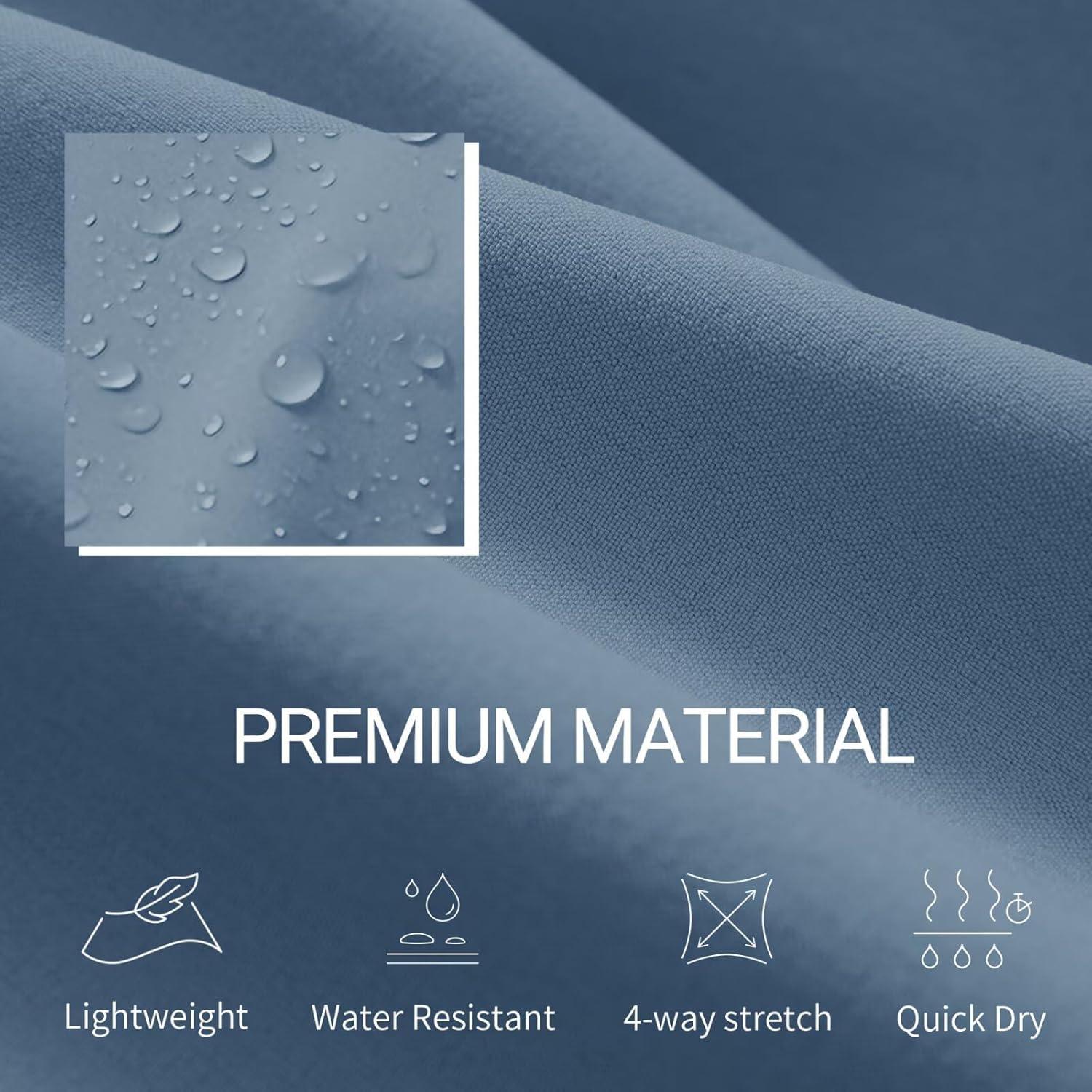 imageM MAELREG Mens Golf Pants with 4 Pockets 303234 Lightweight Water Repellent Work Dress Pants Casual Comfy TrousersMisty Blue