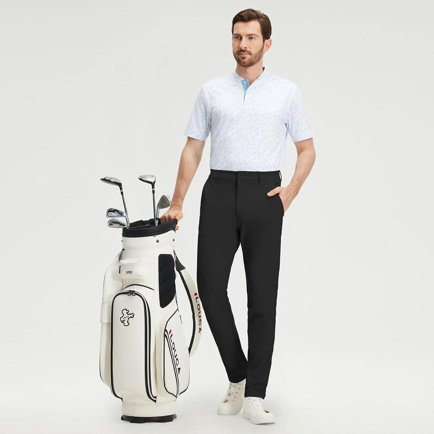 imageM MAELREG Stretch Cotton Blend Mens Golf Casual Dress PantsBlack