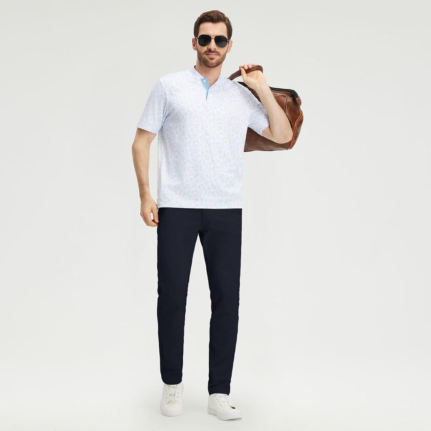 imageM MAELREG Stretch Cotton Blend Mens Golf Casual Dress PantsNavy