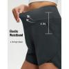 M MAELREG Women’s 2 in 1 Athletic Running Shorts 4″ High Waisted Tummy Control Workout Shorts Mesh Liner Quick Dry Gym Shorts(Dark Grey)