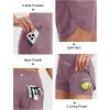 M MAELREG Women’s 2 in 1 Athletic Running Shorts 4″ High Waisted Tummy Control Workout Shorts Mesh Liner Quick Dry Gym Shorts(Lavender Pink)