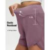 M MAELREG Women’s 2 in 1 Athletic Running Shorts 4″ High Waisted Tummy Control Workout Shorts Mesh Liner Quick Dry Gym Shorts(Lavender Pink)