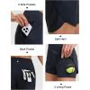 M MAELREG Women’s 2 in 1 Athletic Running Shorts 4″ High Waisted Tummy Control Workout Shorts Mesh Liner Quick Dry Gym Shorts(Navy)