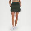 M MAELREG Women’s Golf Skirts Skort with Zipper Pockets High Waisted Lightweight Tennis Skirt with Shorts Running Athletic(Army Green)