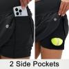 M MAELREG Women’s Golf Skirts Skort with Zipper Pockets High Waisted Lightweight Tennis Skirt with Shorts Running Athletic(Black)
