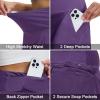 M MAELREG Women’s Golf Skirts Skort with Zipper Pockets High Waisted Lightweight Tennis Skirt with Shorts Running Athletic(Dark Purple)