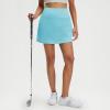 M MAELREG Women’s Golf Skirts Skort with Zipper Pockets High Waisted Lightweight Tennis Skirt with Shorts Running Athletic(Lake Green)