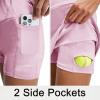 M MAELREG Women’s Golf Skirts Skort with Zipper Pockets High Waisted Lightweight Tennis Skirt with Shorts Running Athletic(Light Pink)