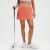 M MAELREG Women’s Golf Skirts Skort with Zipper Pockets High Waisted Lightweight Tennis Skirt with Shorts Running Athletic(Peach Pink)