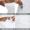 M MAELREG Women’s Golf Skirts Skort with Zipper Pockets High Waisted Lightweight Tennis Skirt with Shorts Running Athletic(White)