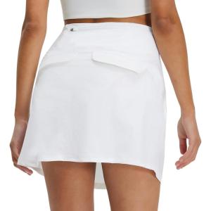 M MAELREG Women’s Golf Skirts Skort with Zipper Pockets High Waisted Lightweight Tennis Skirt with Shorts Running Athletic(White)