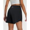 M MAELREG Women’s 16″ Golf Tennis Skirt – 3-1/8″ High Waisted A-Line Flowy Skort with Shorts Underneath & 3 Pockets(Black)