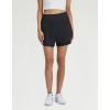 M MAELREG Women’s 16″ Golf Tennis Skirt – 3-1/8″ High Waisted A-Line Flowy Skort with Shorts Underneath & 3 Pockets(Black)