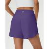 M MAELREG Women’s 16″ Golf Tennis Skirt – 3-1/8″ High Waisted A-Line Flowy Skort with Shorts Underneath & 3 Pockets(Dark Purple)