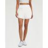 M MAELREG Women’s 16″ Golf Tennis Skirt – 3-1/8″ High Waisted A-Line Flowy Skort with Shorts Underneath & 3 Pockets(White)