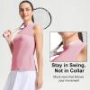 M MAELREG Women’s Mock Neck Golf Tennis Tank Top Sleeveless Moisture Wicking Stretch Pull On Athletic Tops(Lavender)