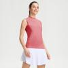 M MAELREG Women’s Mock Neck Golf Tennis Tank Top Sleeveless Moisture Wicking Stretch Pull On Athletic Tops(Pink)