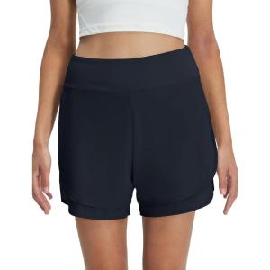 M MAELREG Women’s 16″ Golf Tennis Skirt – 3-1/8″ High Waisted A-Line Flowy Skort with Shorts Underneath & 3 Pockets(Navy Blue)