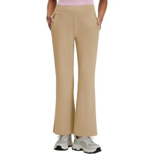 M MAELREG Womens Golf Pants with Pockets Flare Leggings High Waist Stretch Tall Bootcut Wide Leg Lounge Work Yoga Pants Women(Light Khaki)