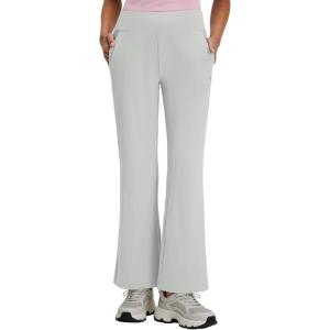 M MAELREG Womens Golf Pants with Pockets Flare Leggings High Waist Stretch Tall Bootcut Wide Leg Lounge Work Yoga Pants Women(Silver Gray)