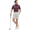 M MAELREG Mens Hybrid Golf Shorts 7 Inch Inseam Lightweight Flat Front Dress Shorts with Pockets(Fossil)