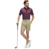 M MAELREG Mens Hybrid Golf Shorts 7 Inch Inseam Lightweight Flat Front Dress Shorts with Pockets(Khaki)