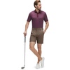 M MAELREG Mens Hybrid Golf Shorts 7 Inch Inseam Lightweight Flat Front Dress Shorts with Pockets(Tobacco Brown)