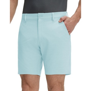 M MAELREG Mens Hybrid Golf Shorts 7 Inch Inseam Lightweight Flat Front Dress Shorts with Pockets(Light Blue)
