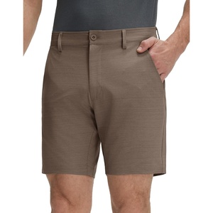 M MAELREG Mens Hybrid Golf Shorts 7 Inch Inseam Lightweight Flat Front Dress Shorts with Pockets(Tobacco Brown)
