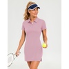 M MAELREG Womens Golf Dress with 2 Pockets on Separate Shorts UPF50+ Tennis Athletic Dress Moisture Wicking 4-Way Stretch(Lavender)