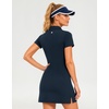 M MAELREG Womens Golf Dress with 2 Pockets on Separate Shorts UPF50+ Tennis Athletic Dress Moisture Wicking 4-Way Stretch(Navy)
