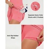 M MAELREG Womens Golf Dress with 2 Pockets on Separate Shorts UPF50+ Tennis Athletic Dress Moisture Wicking 4-Way Stretch(Pink)