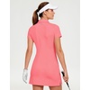 M MAELREG Womens Golf Dress with 2 Pockets on Separate Shorts UPF50+ Tennis Athletic Dress Moisture Wicking 4-Way Stretch(Pink)